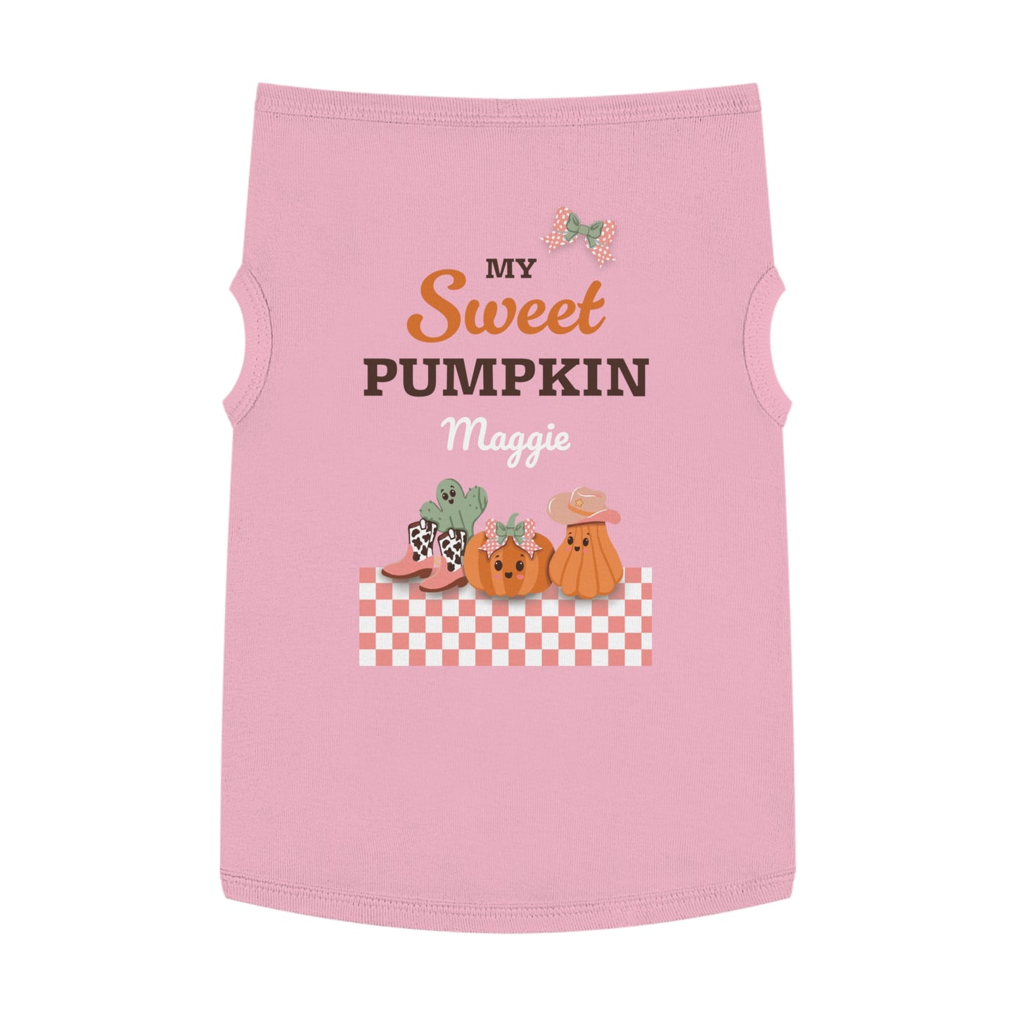 Custom Name Thanksgiving Pet Tank Top - My Sweet Pumpkin
