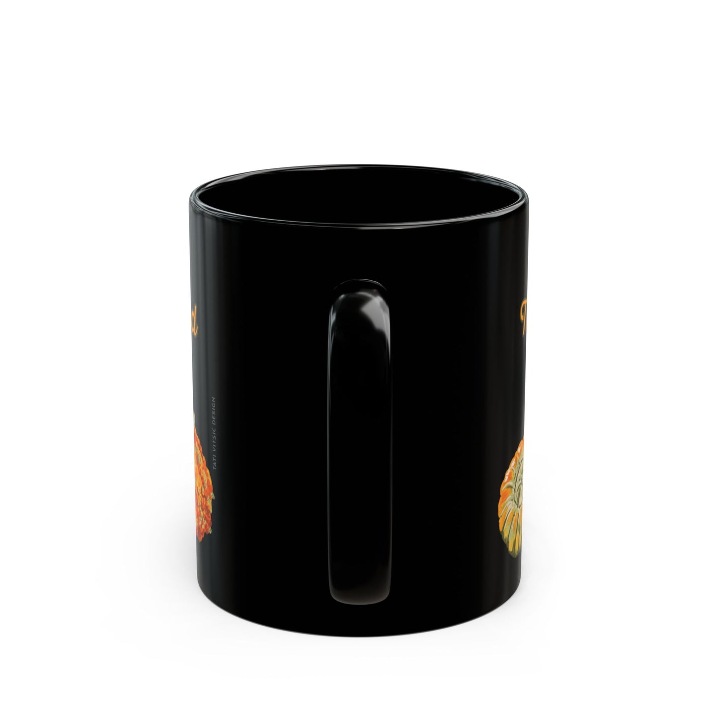 Pumpkins Black Ceramic Mug (11oz, 15oz) - Thankful, Grateful Blessed