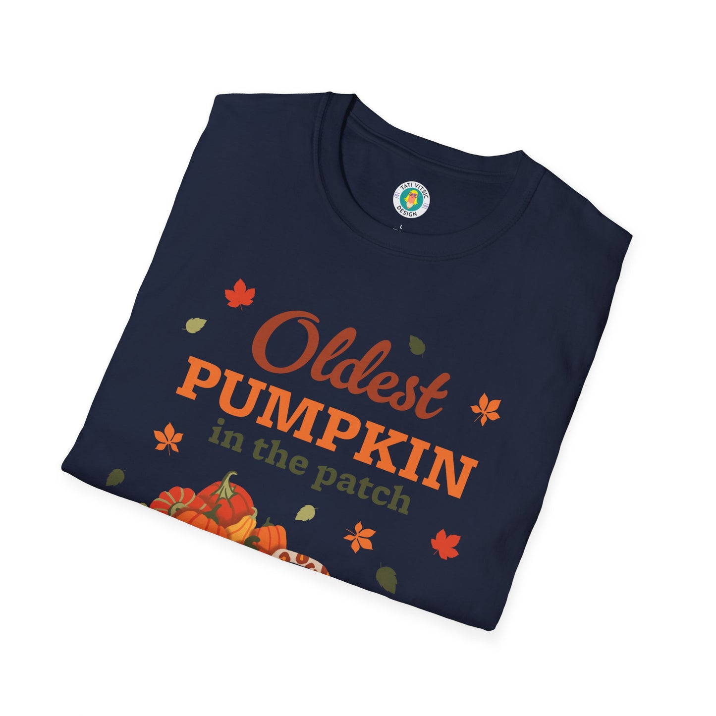 Custom Name Fall Unisex T-Shirt - Oldest Pumpkin in the Patch
