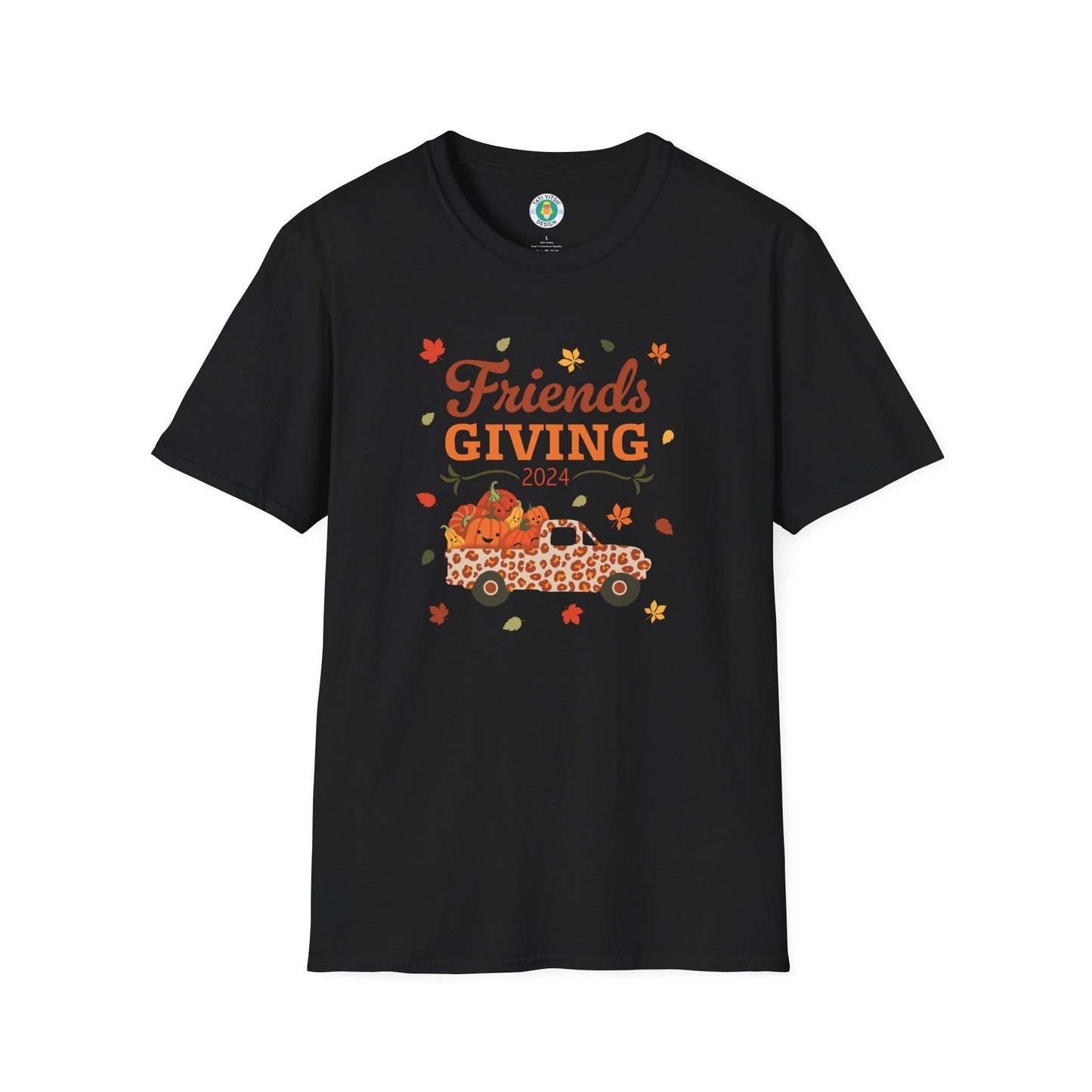 Friendsgiving 2024 Unisex T-Shirt - Pumpkin Truck Thanksgiving Tee