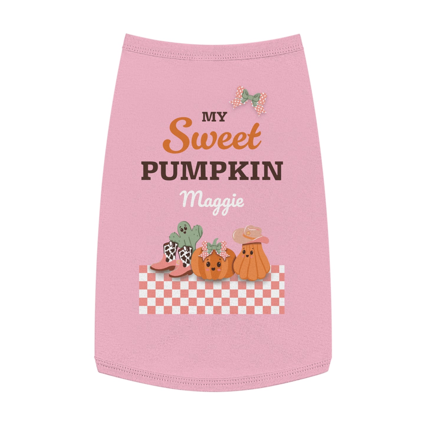 Custom Name Thanksgiving Pet Tank Top - My Sweet Pumpkin
