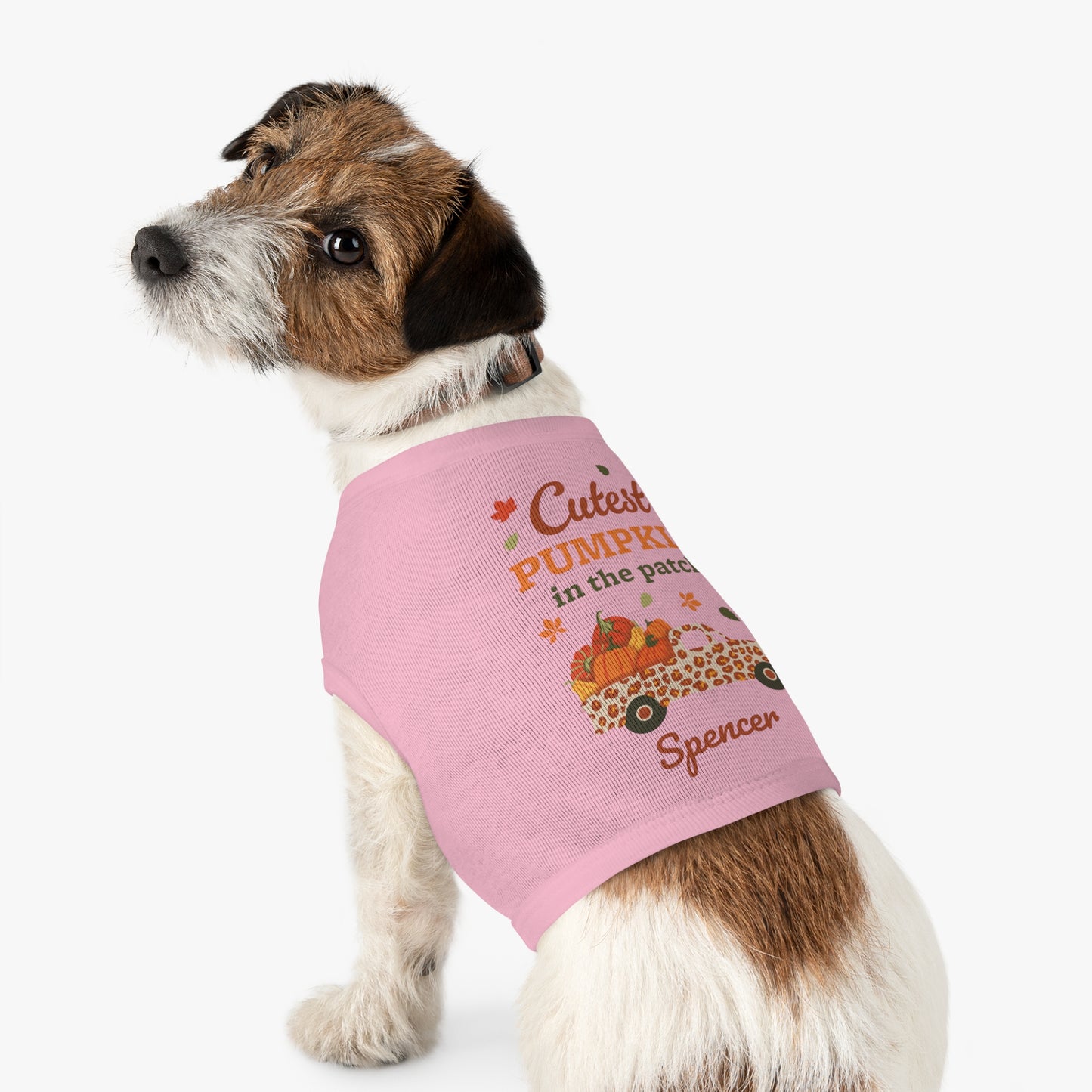 Custom Name Fall Pet Tank Top - Cutest Pumpkin in the Patch