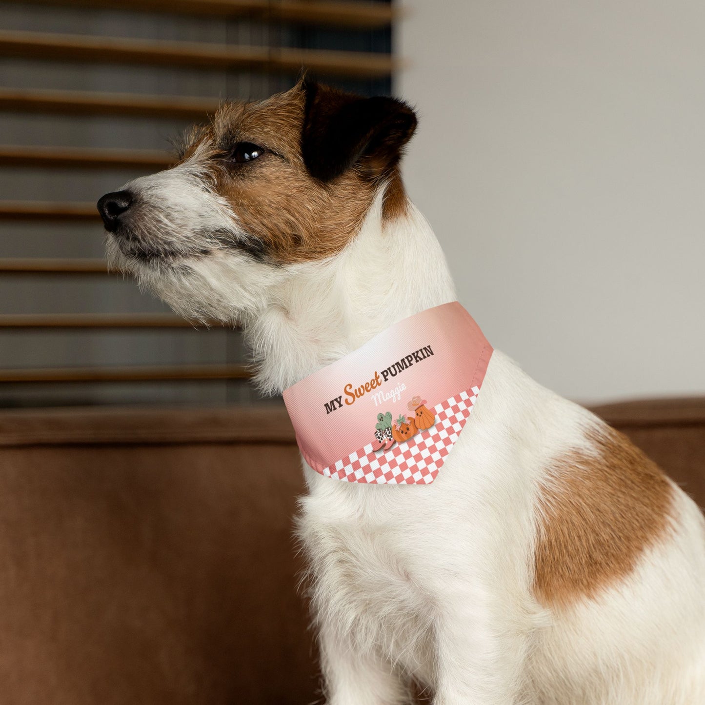 Custom Name Thanksgiving Dog Bandana Collar - My Sweet Pumpkin