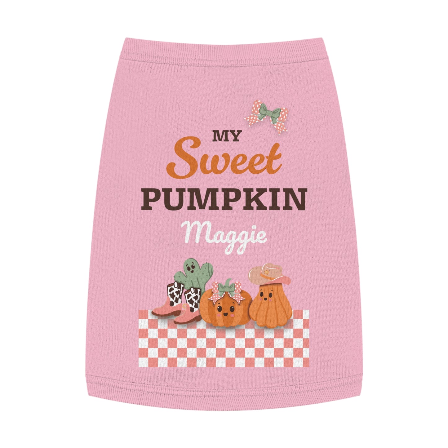 Custom Name Thanksgiving Pet Tank Top - My Sweet Pumpkin