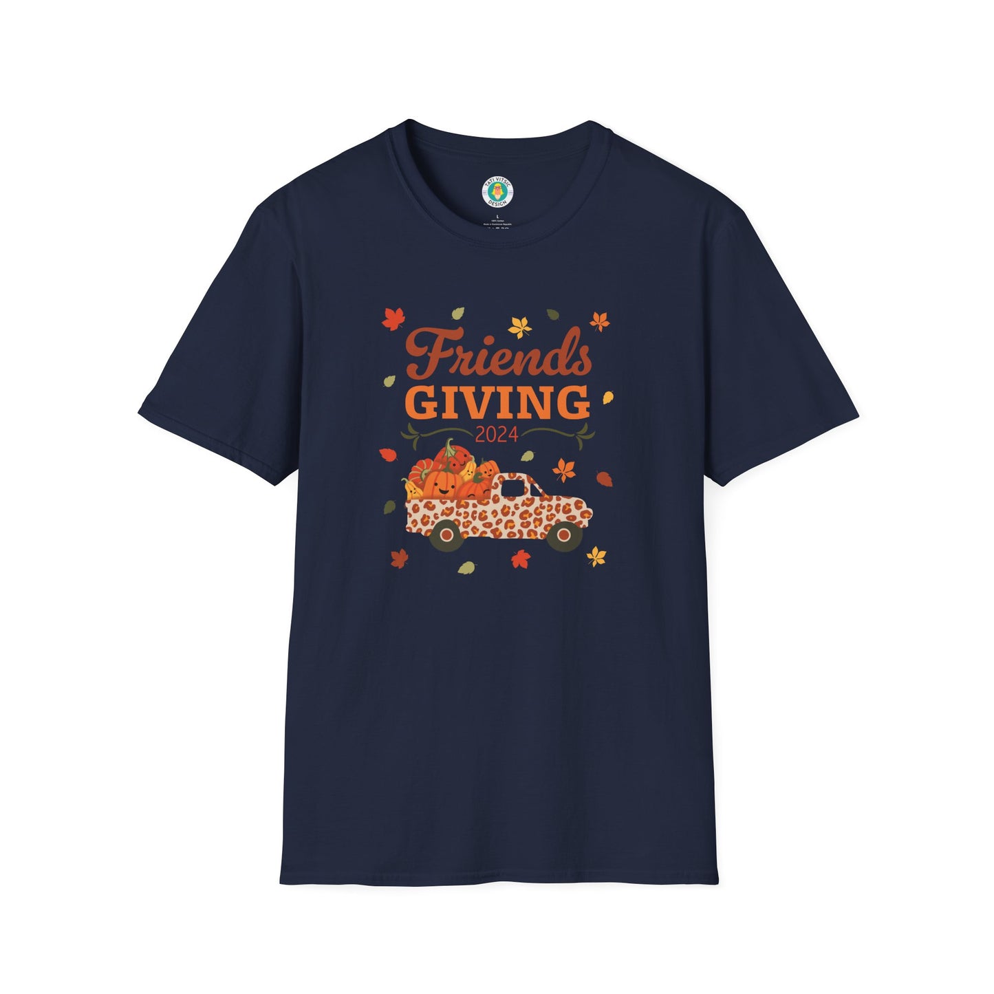 Friendsgiving 2024 Unisex T-Shirt - Pumpkin Truck Thanksgiving Tee