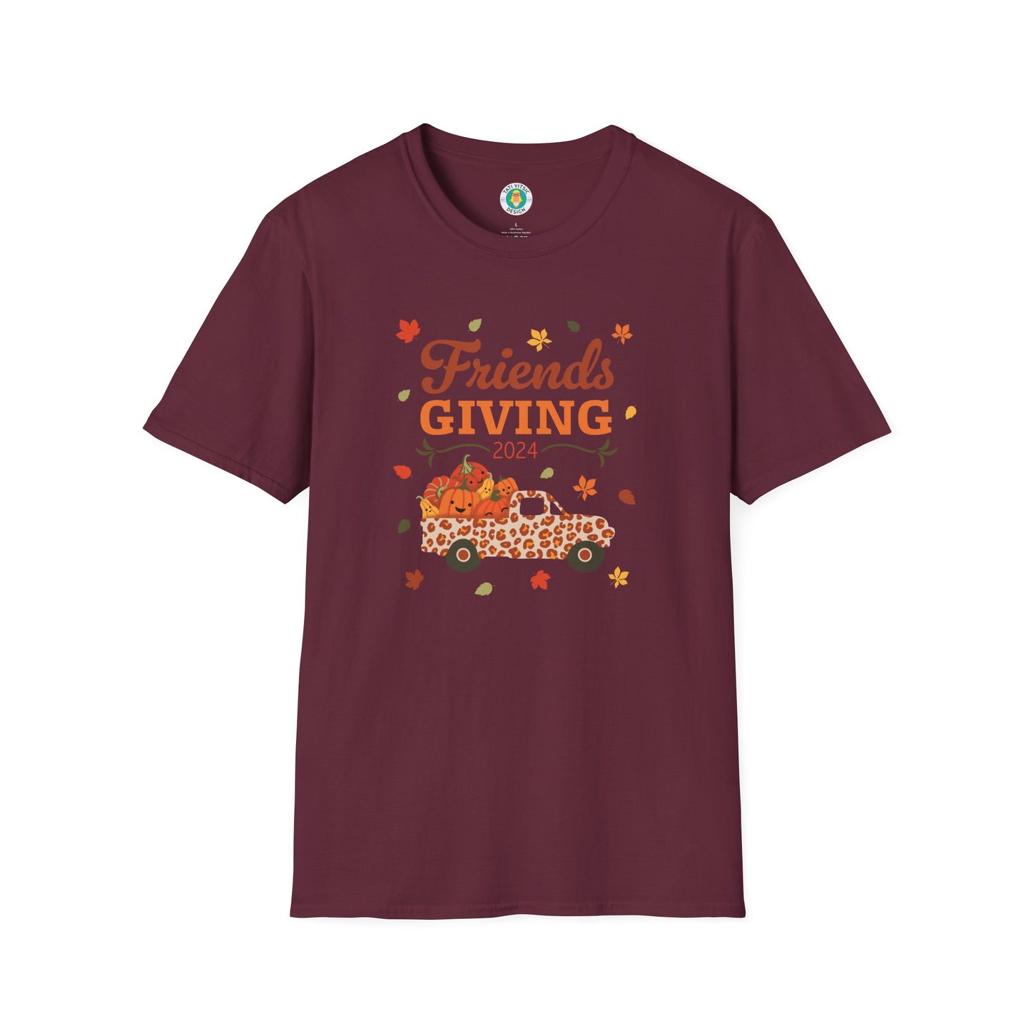 Friendsgiving 2024 Unisex T-Shirt - Pumpkin Truck Thanksgiving Tee
