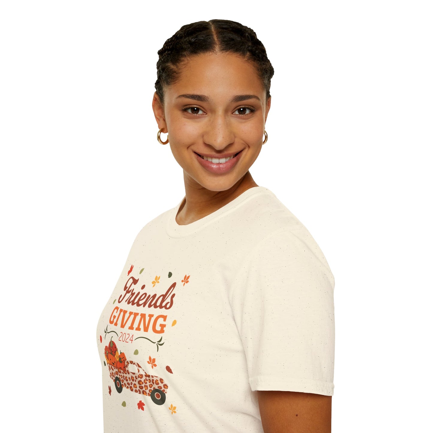 Friendsgiving 2024 Unisex T-Shirt - Pumpkin Truck Thanksgiving Tee