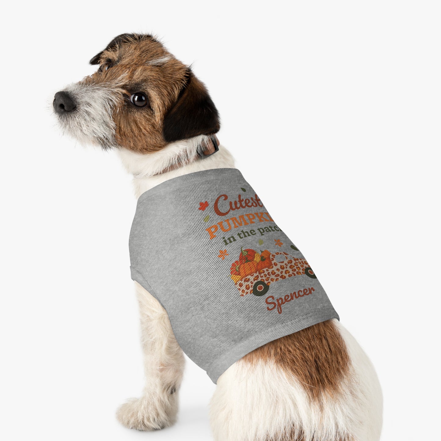 Custom Name Fall Pet Tank Top - Cutest Pumpkin in the Patch