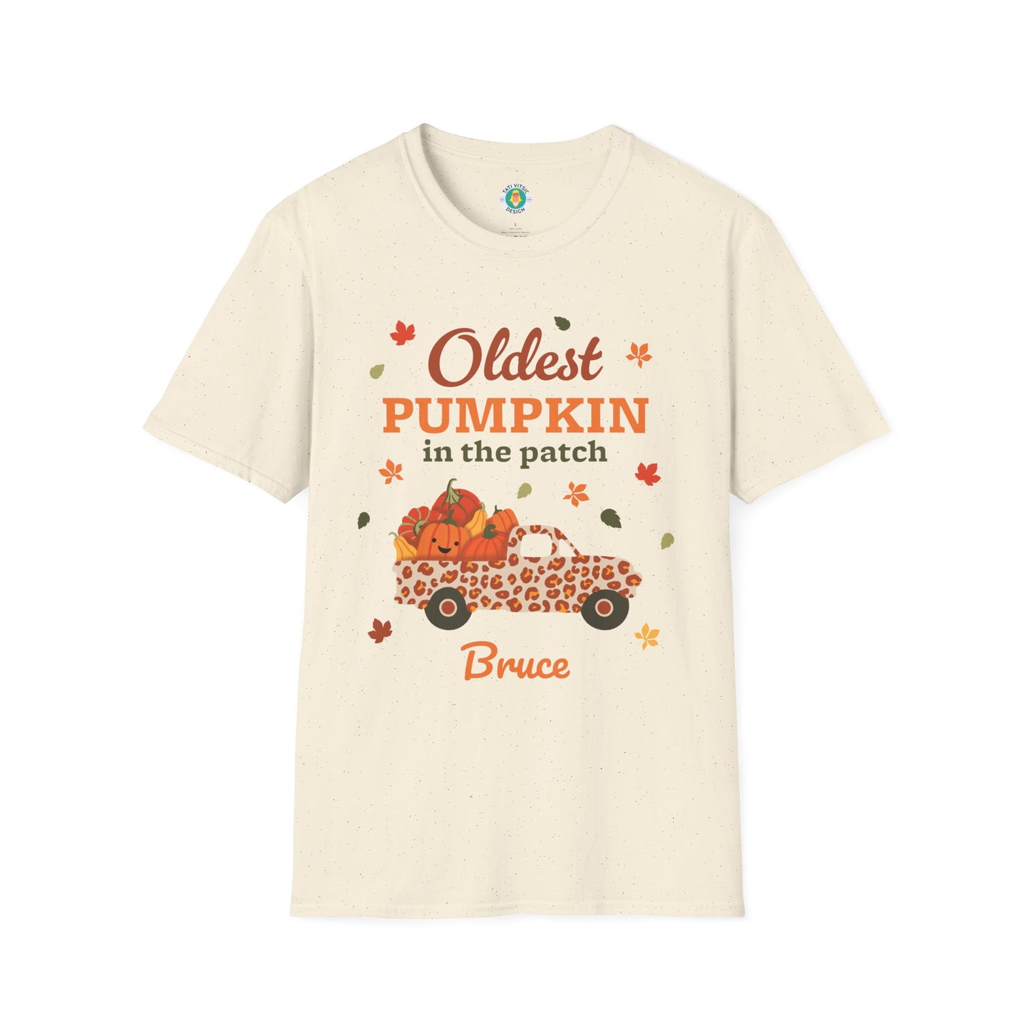 Custom Name Fall Unisex T-Shirt - Oldest Pumpkin in the Patch