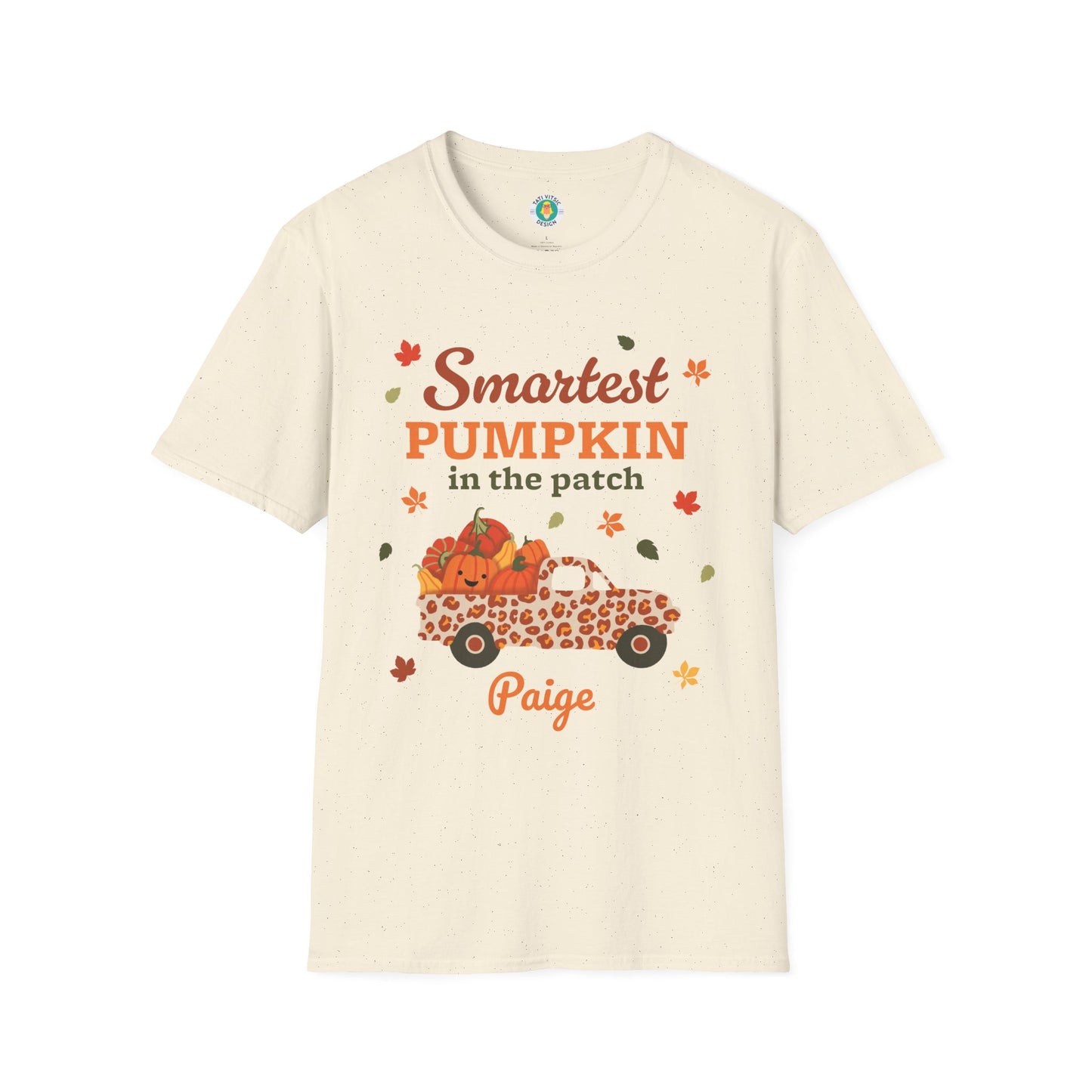 Custom Name Fall Unisex T-Shirt - Smartest Pumpkin in the Patch