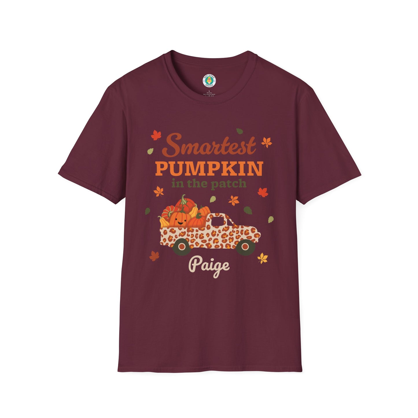 Custom Name Fall Unisex T-Shirt - Smartest Pumpkin in the Patch