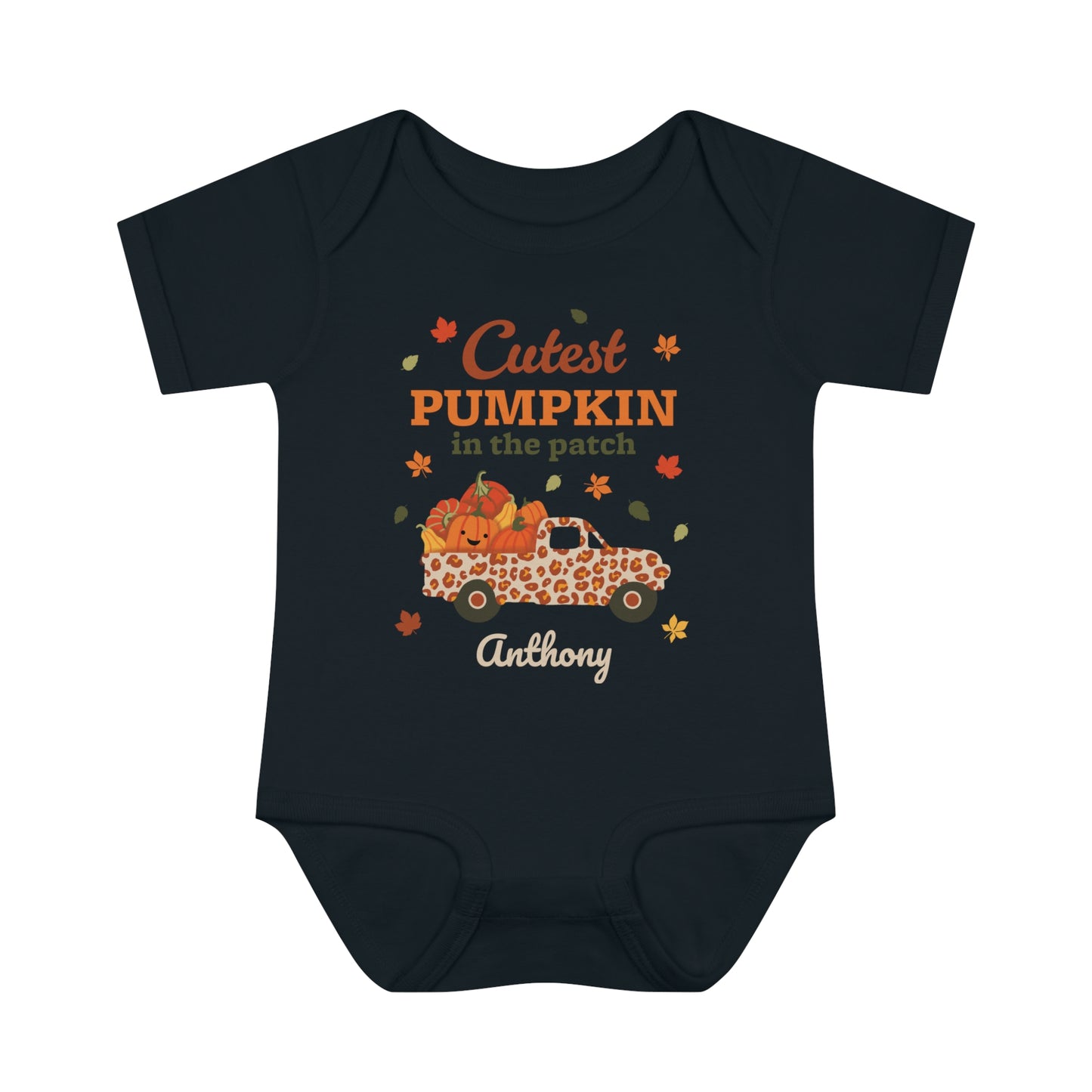 Custom Name Fall Baby Bodysuit - Cutest Pumpkin in the Patch
