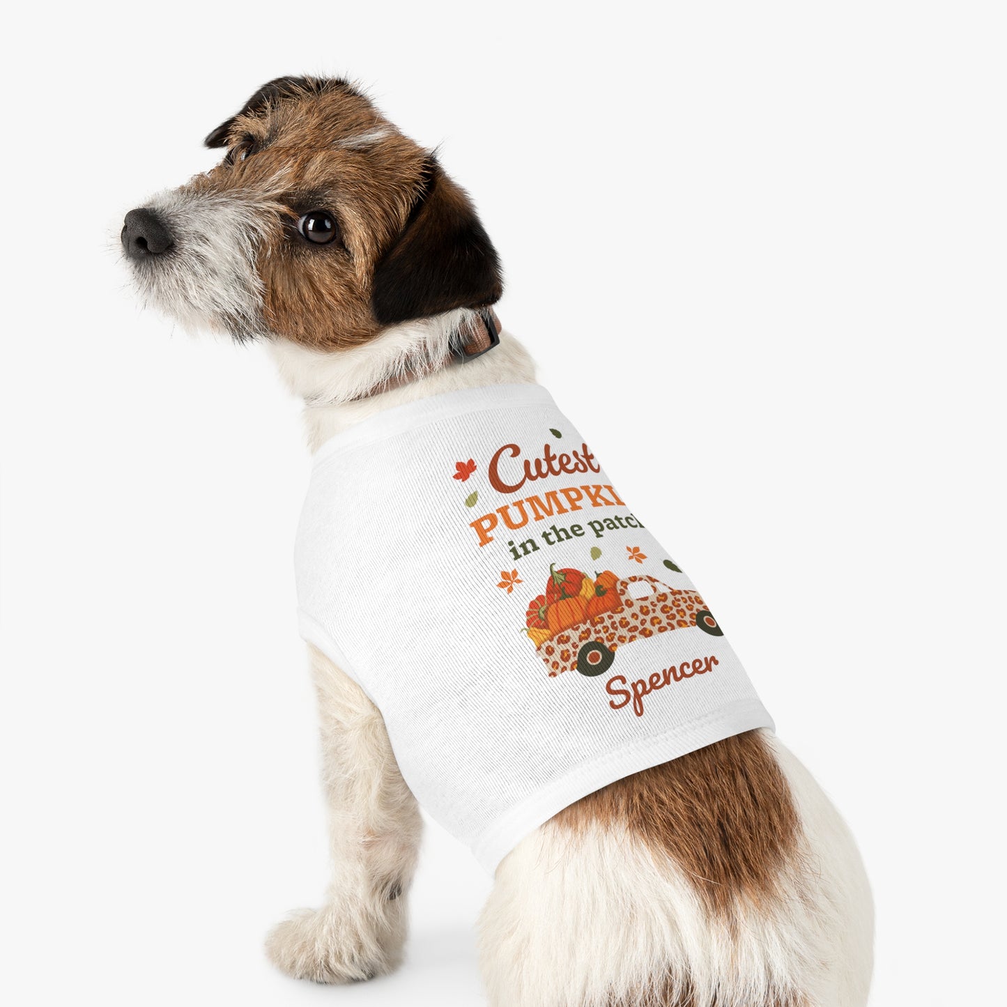 Custom Name Fall Pet Tank Top - Cutest Pumpkin in the Patch