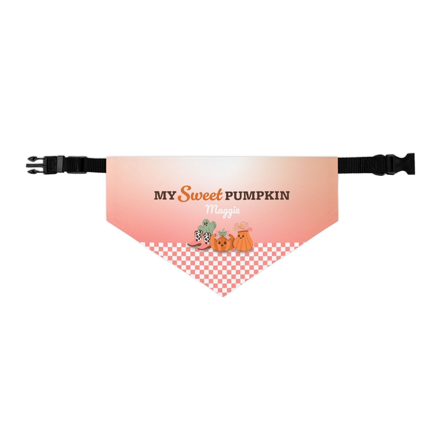 Custom Name Thanksgiving Dog Bandana Collar - My Sweet Pumpkin