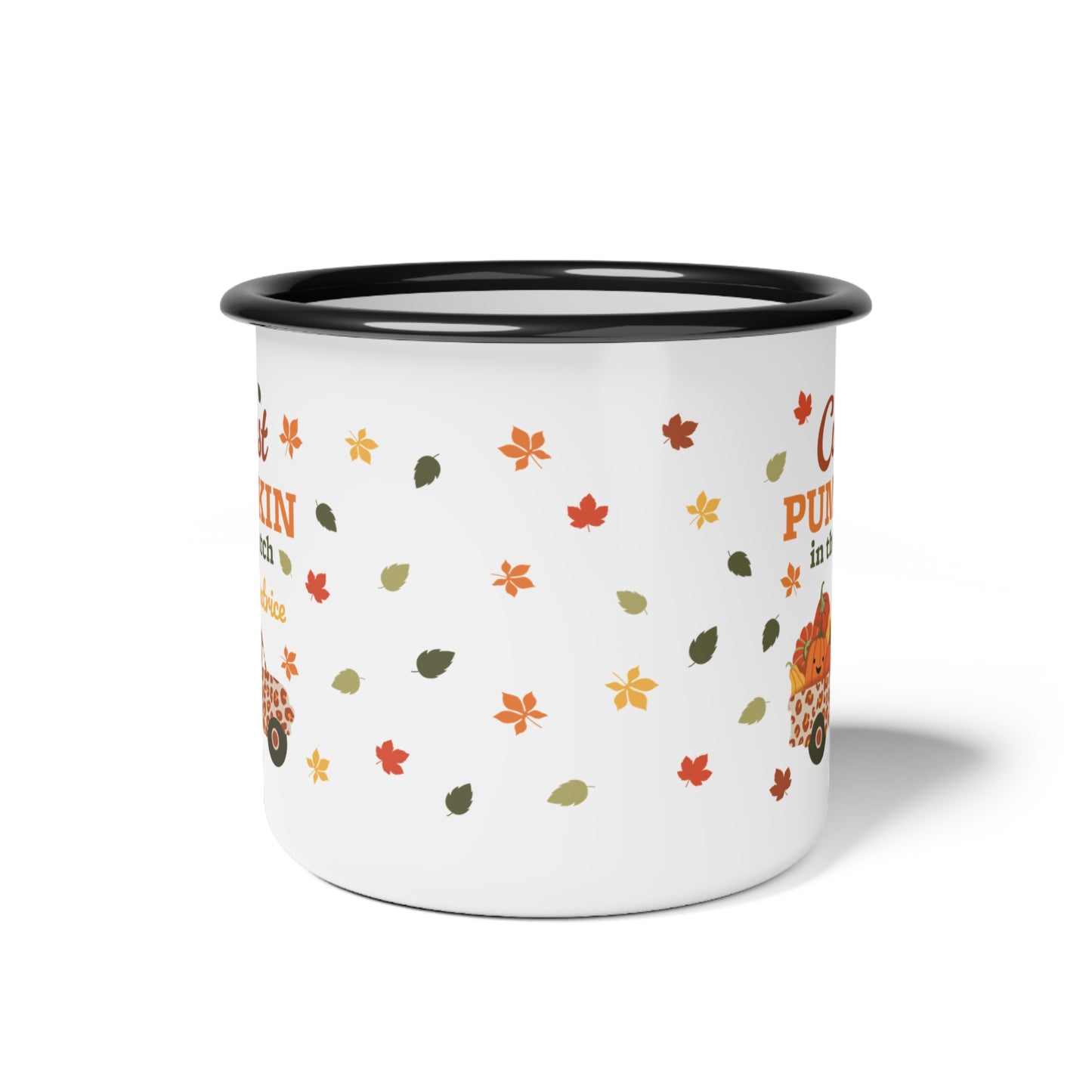 Customized Name Enamel Mug (12oz) - Cutest Pumpkin in the Patch