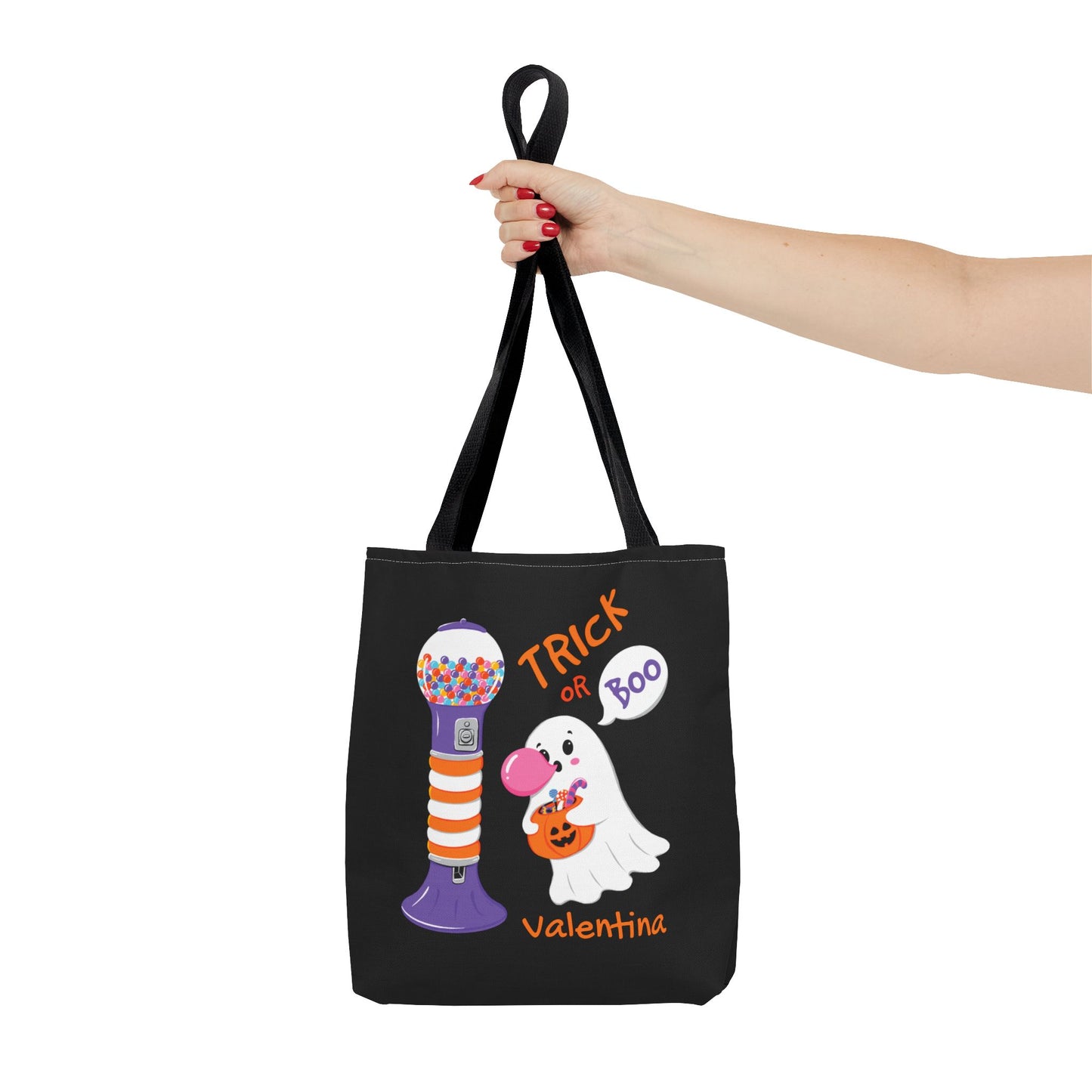 Sacola personalizada para Halloween Trick or Boo - Preto