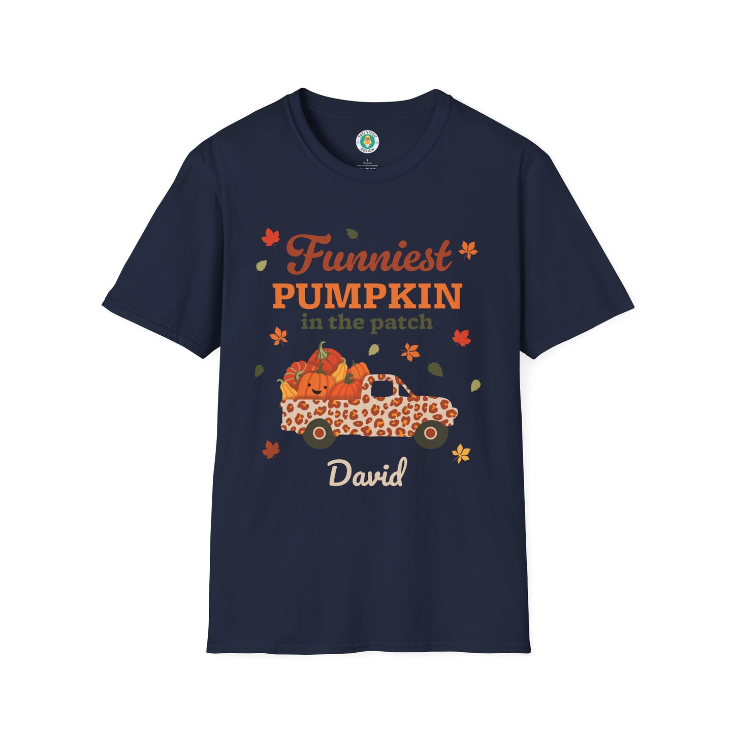 Custom Name Fall Unisex T-Shirt - Funniest Pumpkin in the Patch