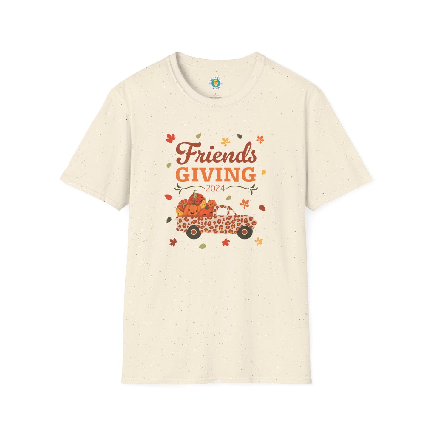 Friendsgiving 2024 Unisex T-Shirt - Pumpkin Truck Thanksgiving Tee