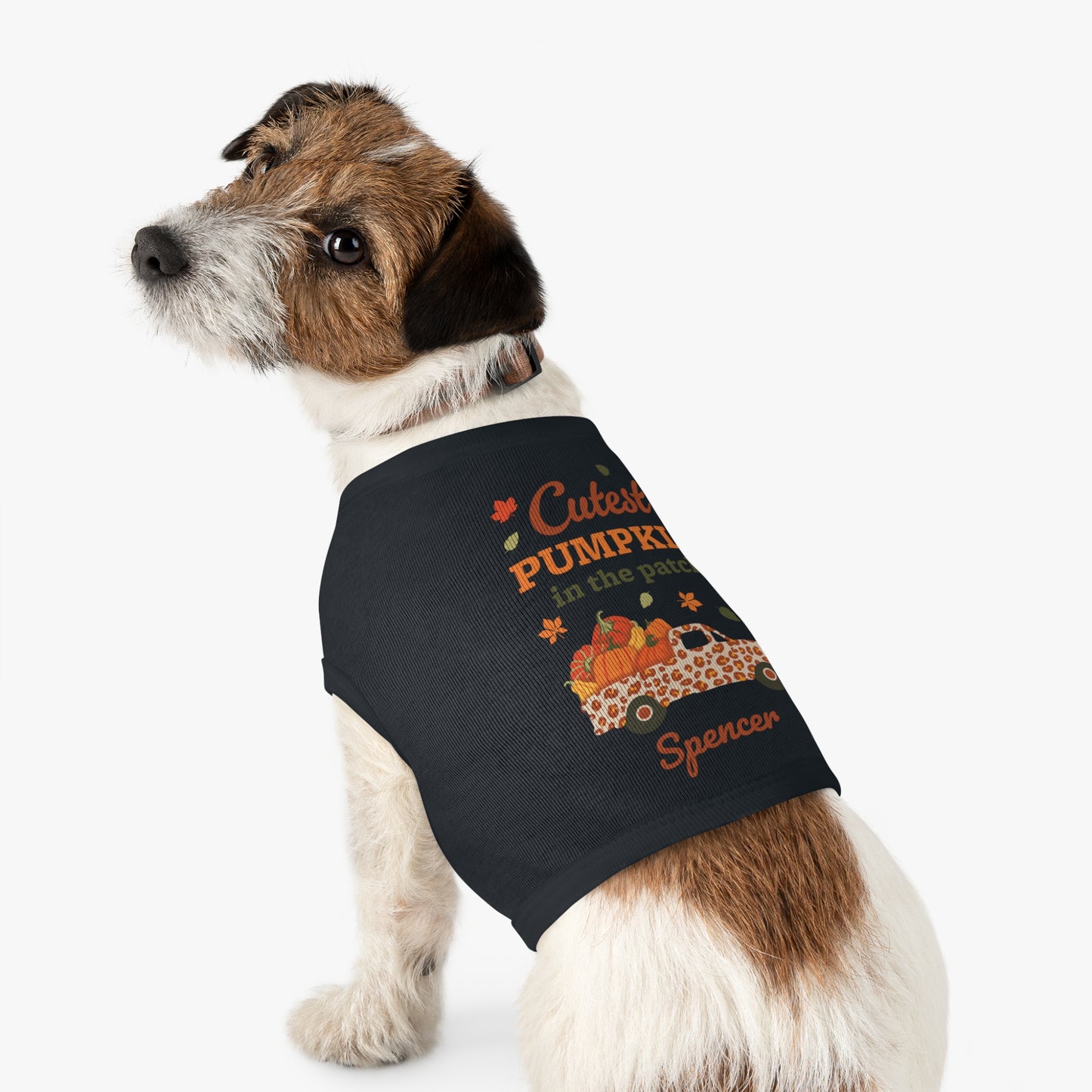 Custom Name Fall Pet Tank Top - Cutest Pumpkin in the Patch