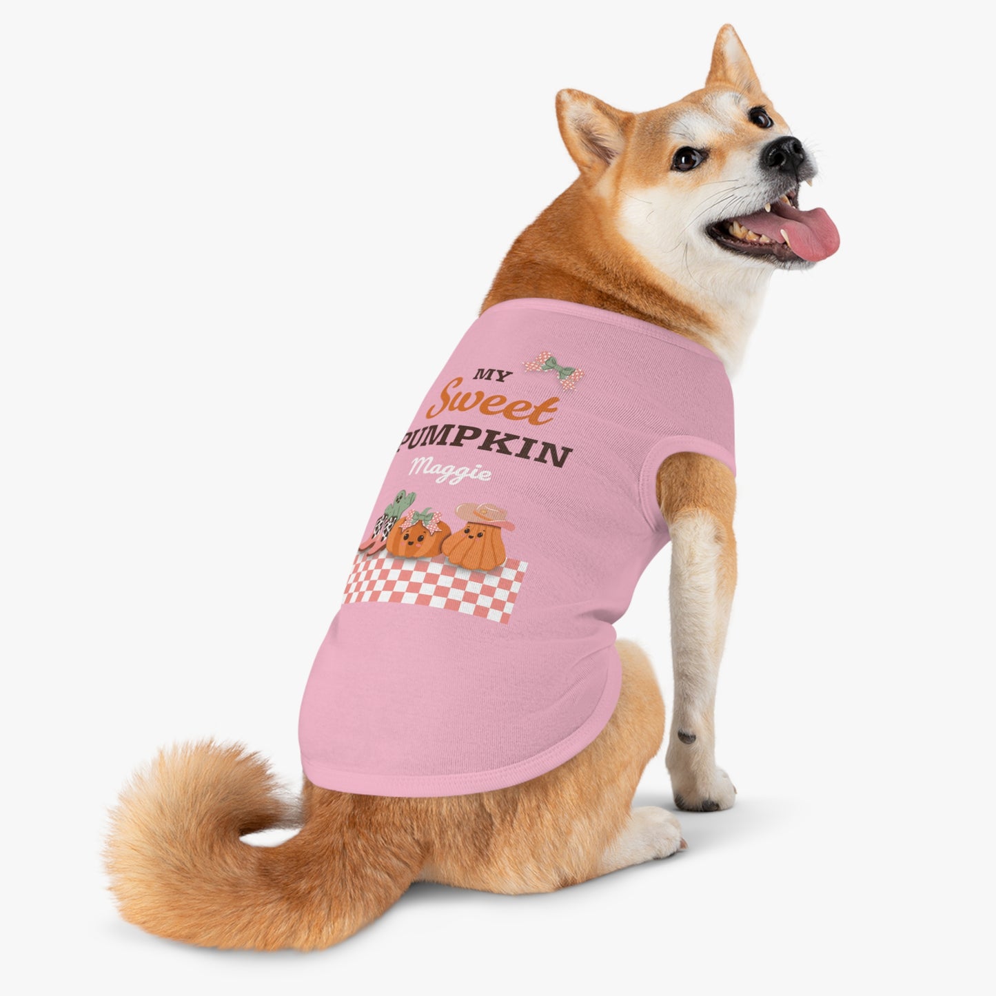 Custom Name Thanksgiving Pet Tank Top - My Sweet Pumpkin
