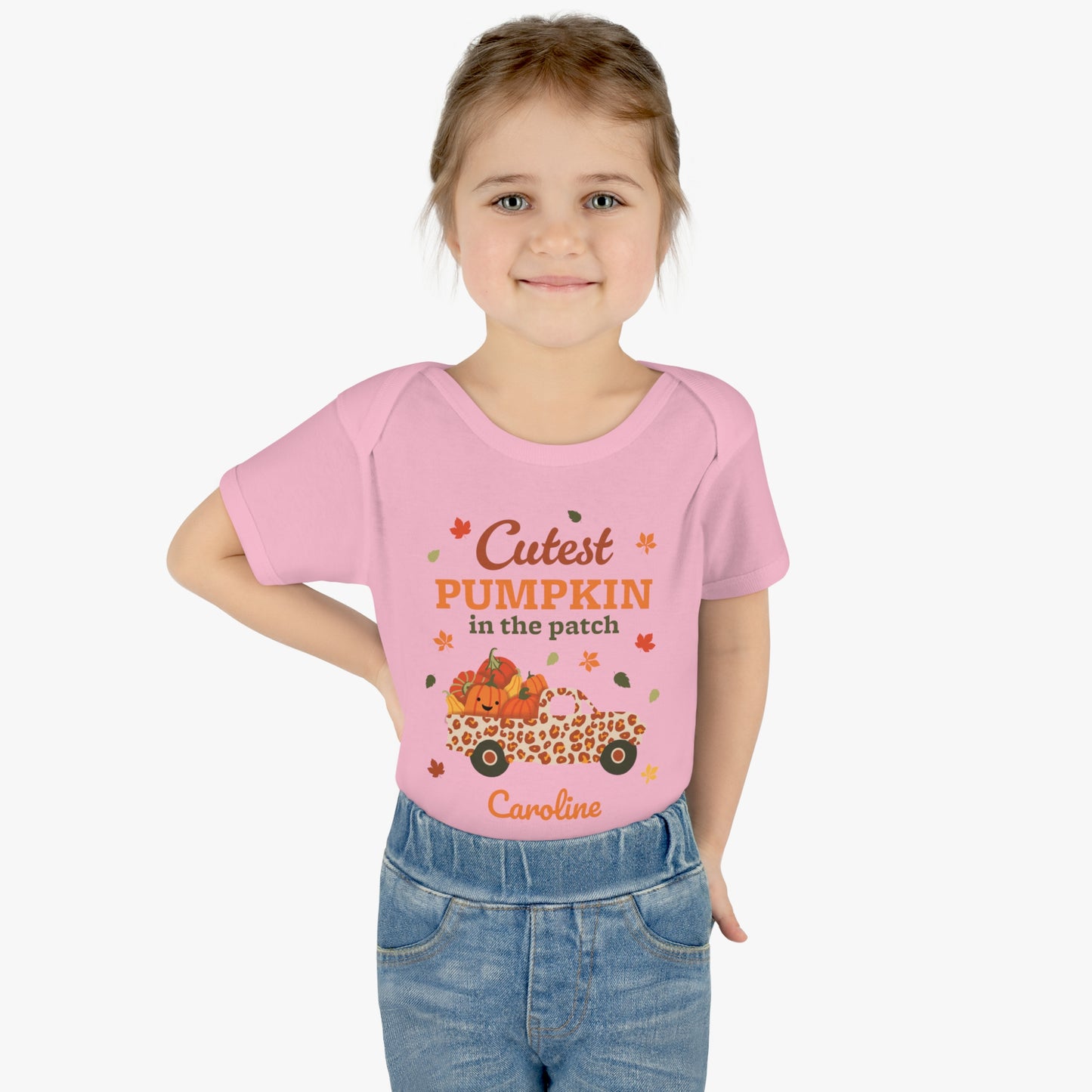 Custom Name Fall Baby Bodysuit - Cutest Pumpkin in the Patch