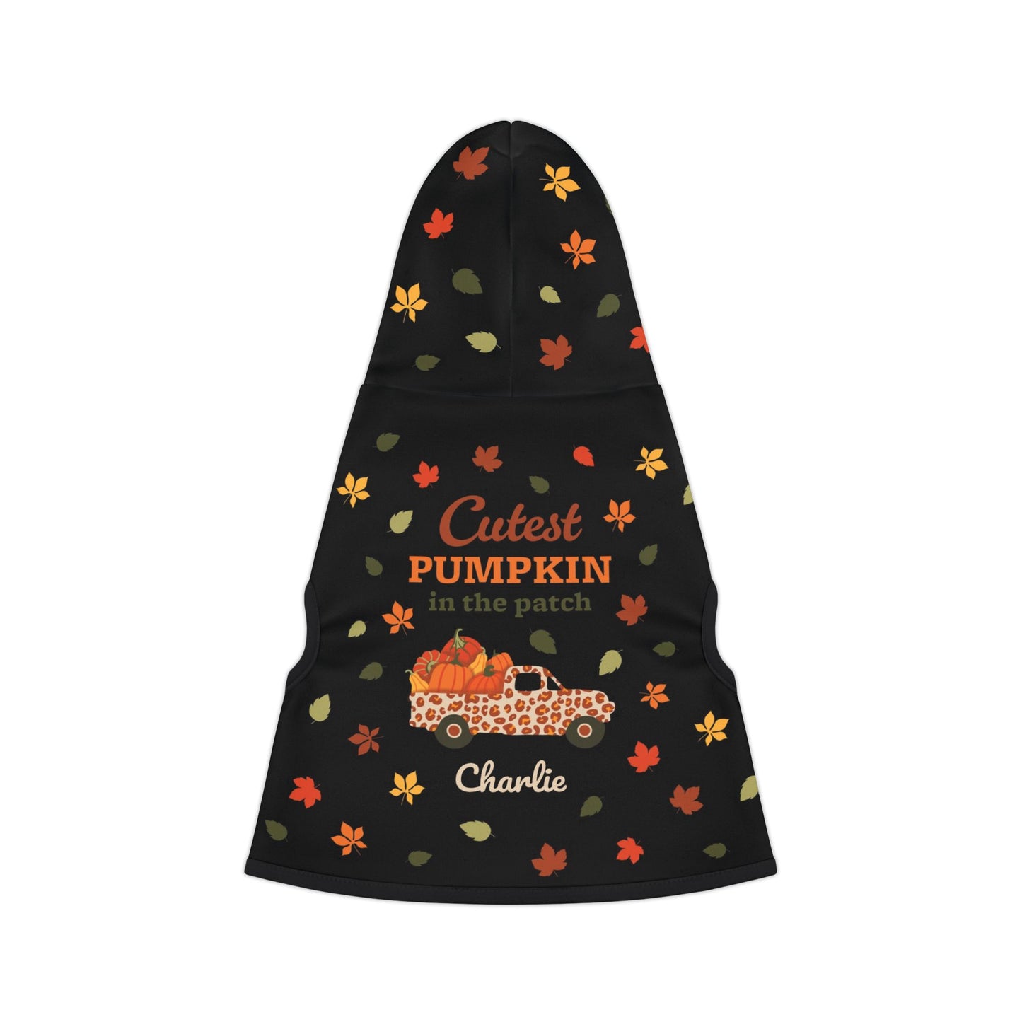 Custom Name Fall Pet Hoodie - Cutest Pumpkin in the Patch