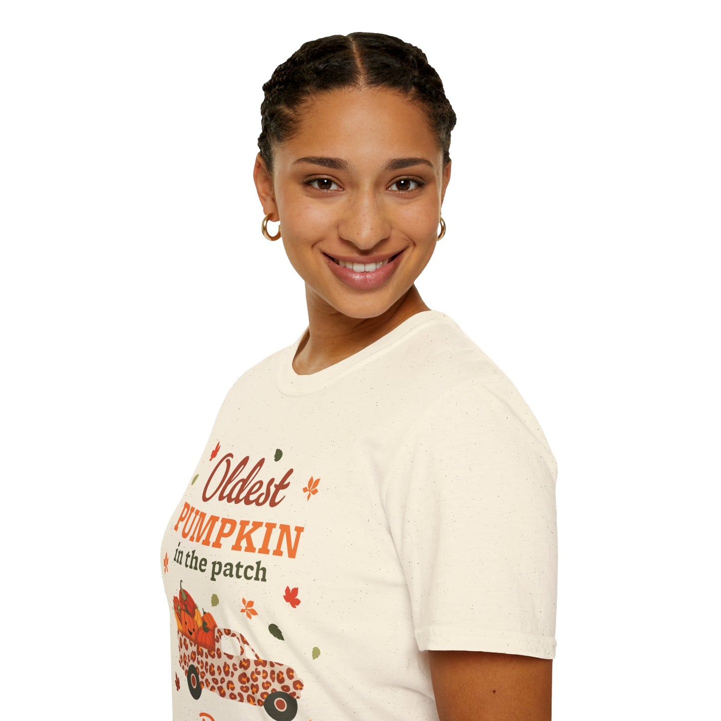 Custom Name Fall Unisex T-Shirt - Oldest Pumpkin in the Patch