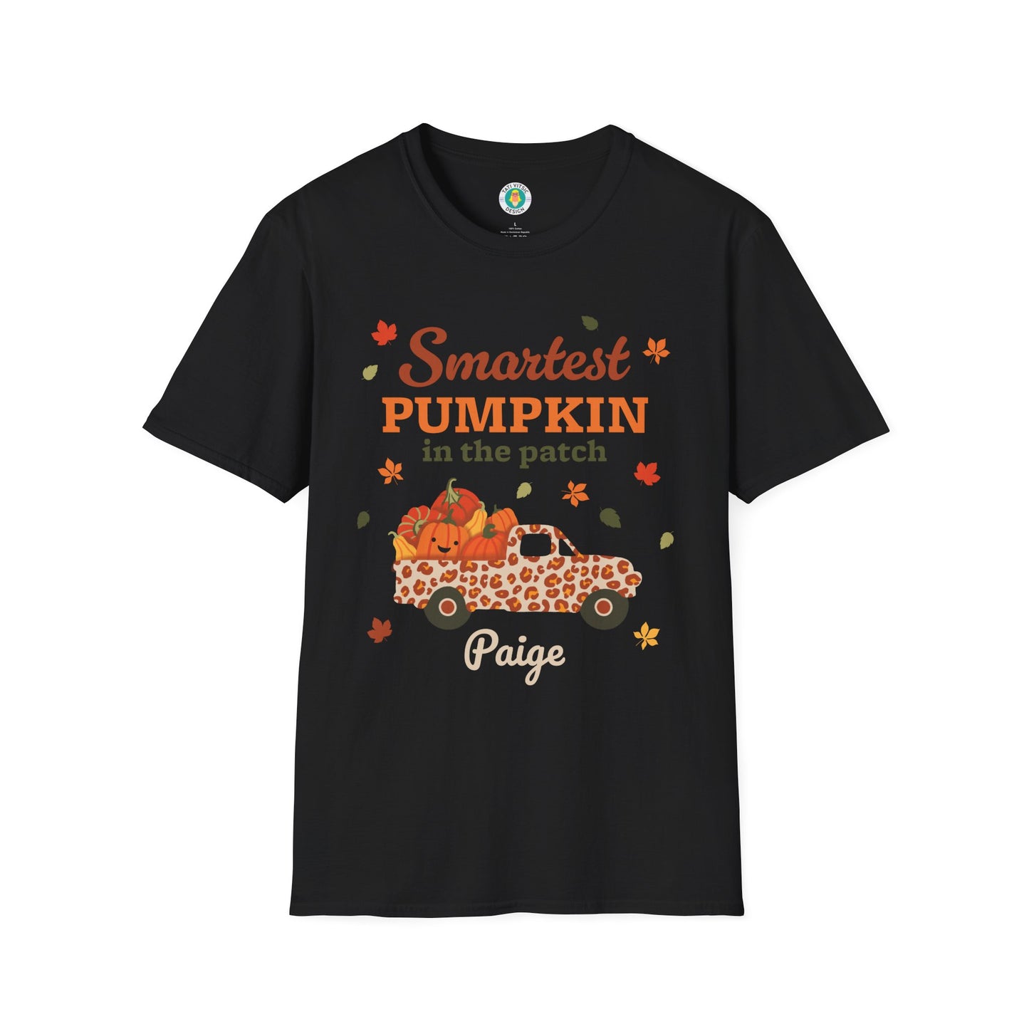 Custom Name Fall Unisex T-Shirt - Smartest Pumpkin in the Patch