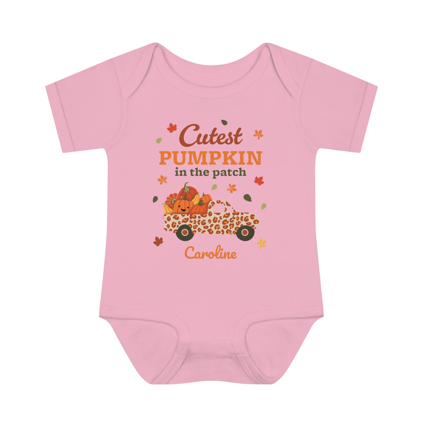 Custom Name Fall Baby Bodysuit - Cutest Pumpkin in the Patch