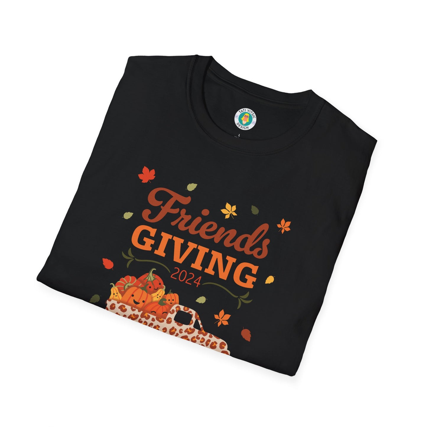 Friendsgiving 2024 Unisex T-Shirt - Pumpkin Truck Thanksgiving Tee